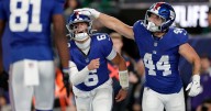 Cam Skattebo runs for 3 TDs and Jaxson Dart shines as the Giants beat the Eagles 34