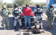 Aseguran arsenal y detienen a uno en la zona de Ojinaga