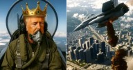 Trump responde a protestas “Sin Reyes”: Pilotando un F16 con corona y lanzando excrementos a manifestantes