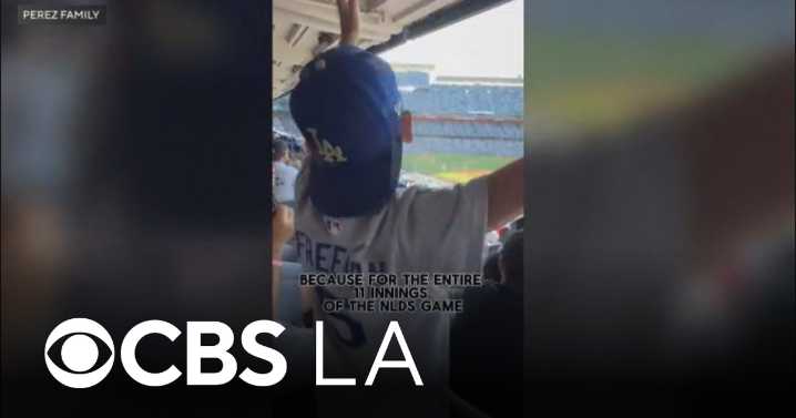 Young LA Dodgers fan relentlessly cheers during NLDS thriller