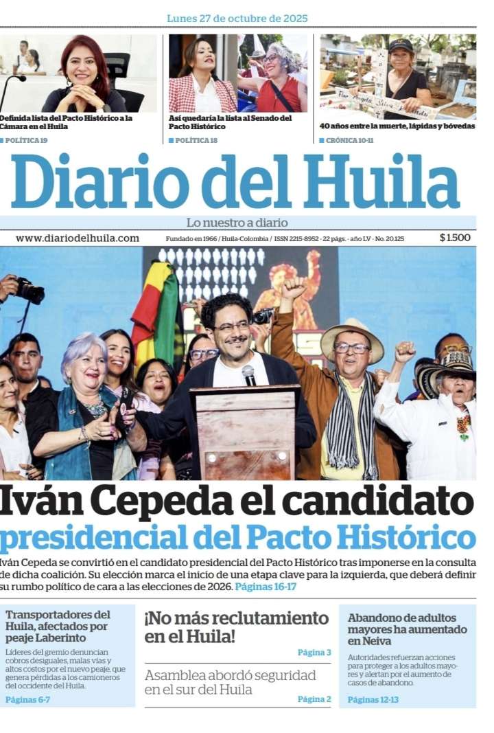 Diario del Huila 27 de octubre de 2025