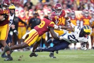 Justice Haynes’ hot start ends with early exit in Michigan’s USC loss
