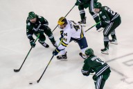 Will Horcoff notches hat trick in Michigan’s dominant showing during season opener