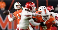 Miami's perfect season hopes are dashed as Beck throws 4 interceptions in loss to Louisville