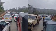 Holiday rush havoc: Massive traffic jam on Shiradi Ghat, exhausted police battle gridlock