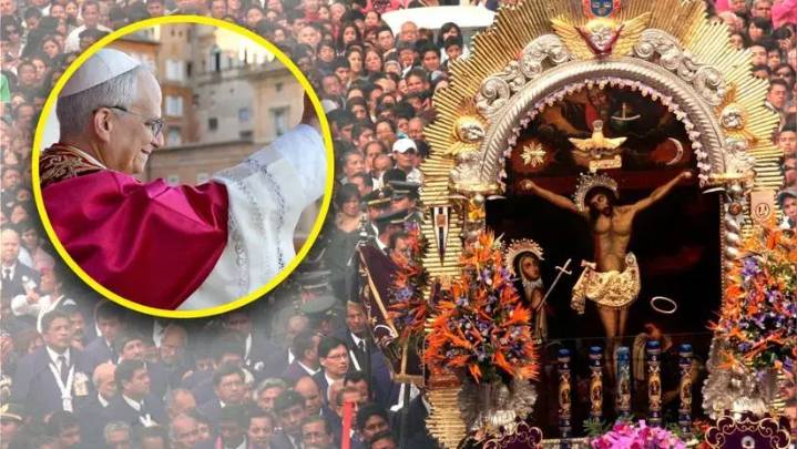 Papa León XIV bendijo la imagen del Señor de los Milagros y a sus devotos en la Plaza de San Pedro