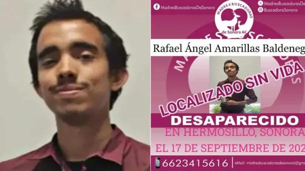 Hallan cuerpo del joven Rafael Ángel Amarillas