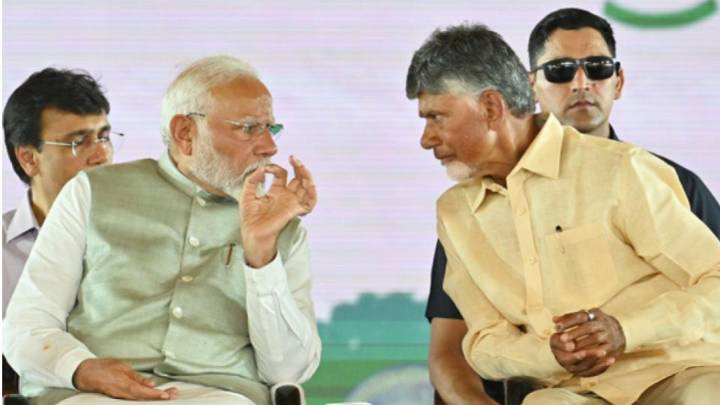 PM Modi Speaks with CM Naidu to Take Precautionary Measures 'Cyclone Montha'