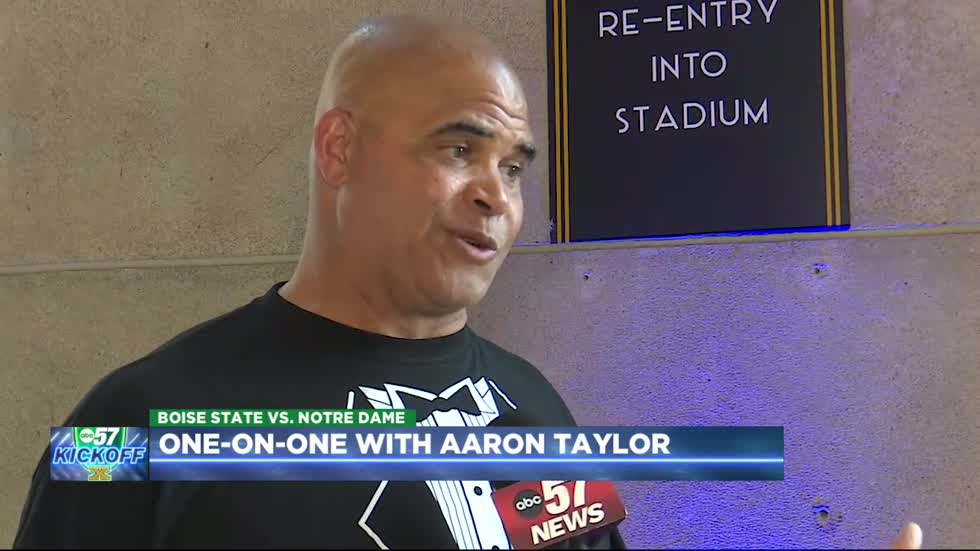 IRISH LEGENDS: Former Notre Dame player, two-time All-American, College Football Hall of Famer Aaron Taylor