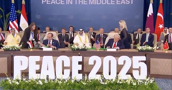 Donald Trump, other leaders sign Gaza peace deal after Israel and Hamas exchange hostages