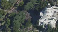 ‘No Kings’ protests against Trump bring a street party vibe as GOP calls them ‘hate America’ rallies