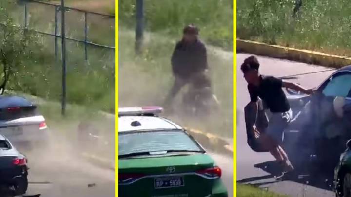 Video muestra impactante persecución: Conductor atropelló a un carabinero y casi arrolla a dos niños en La Pintana