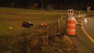 Woman hospitalized after overnight crash in Maumee
