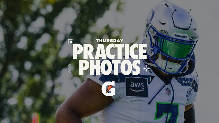 PHOTOS: Seahawks Gear Up For Practice In Throwback Uniforms As Week 5 Approaches