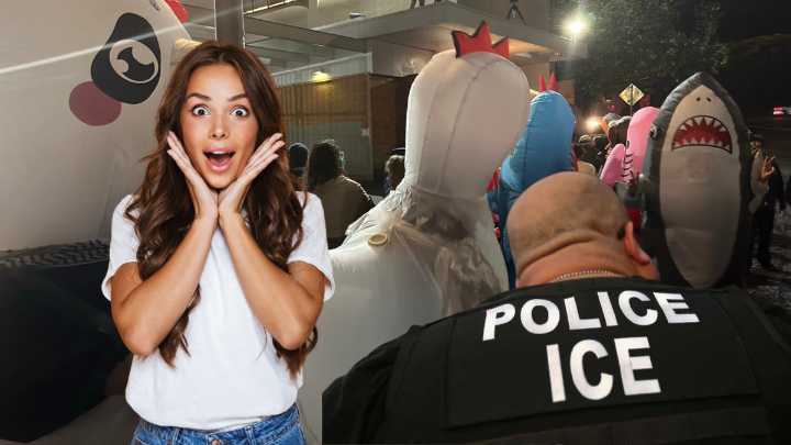 Protestas con disfraces: la extraña estrategia de migrantes para luchar contra ICE