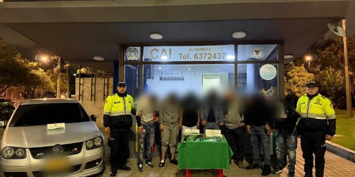 Policía frustró hurto a una vivienda en Suba, delincuentes utilizaban escalera humana
