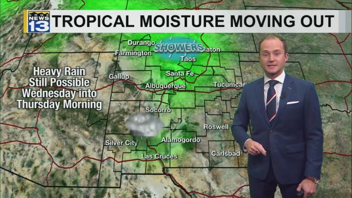 After a stretch of tropical moisture, drier weather is moving back into New Mexico