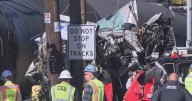 84-year-old driver survives after car hit by freight train in Massachusetts