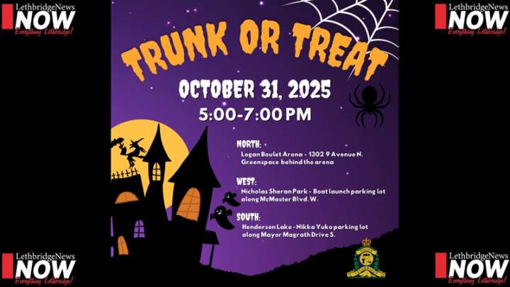 Lethbridge Police to host ‘Trunk or Treat’ on Halloween