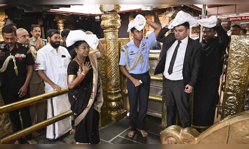 Watch: President Murmu offers prayers at Sabarimala Lord Ayyappa temple in Kerala