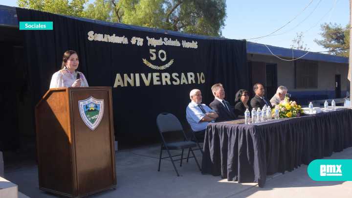 Festeja comunidad estudiantil el 50 Aniversario Escuela Secundaria No. 78 Miguel Salceda Heredia