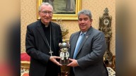 José Gregorio Correa se reúne con el Cardenal Pietro Parolin en vísperas de la canonización
