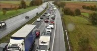 Driver arrested and rushed to hospital after 'ignoring roadworks closure' on M4
