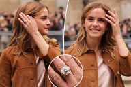 Emma Watson reveals the meaning of the diamond ring she’s been wearing on her left hand