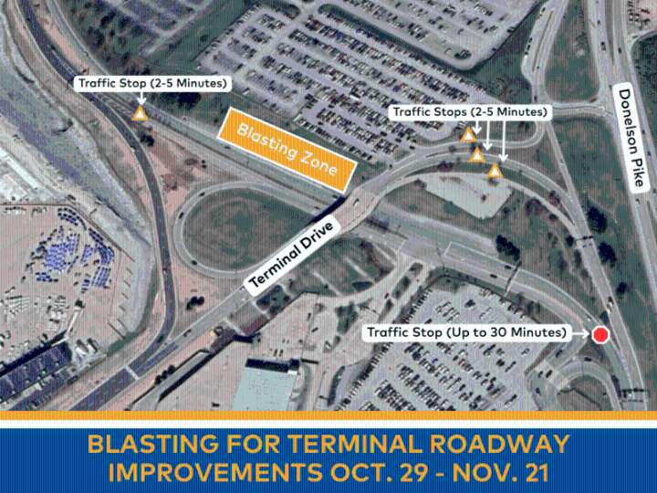 BNA Announces Weekday Blasting As Part Of Terminal Roadway Expansion