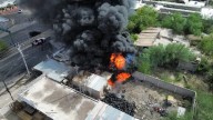 Se incendia llantera al sur de Hermosillo
