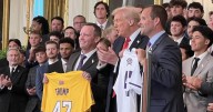 LSU Tigers Baseball team meets President Donald Trump