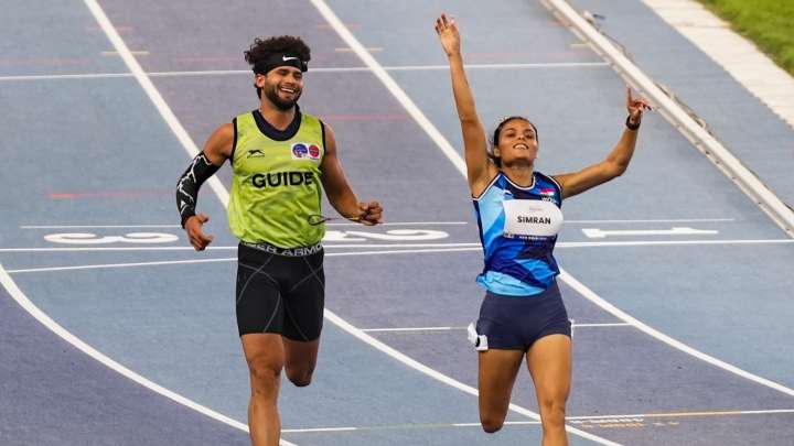World Para Athletics Championships: Visually constricted sprinter Simran uses guide runner and wins 100m T12 sprint