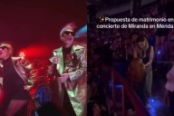 Pareja se compromete durante el concierto de Miranda en Mérida