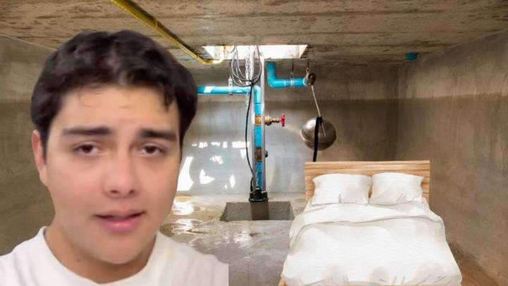 Estudiante presume vivir en una cisterna; se hace viral en redes sociales