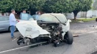 Motor de Automóvil Sale Volando en Aparatoso Accidente Ocurrido en la Carretera Veracruz