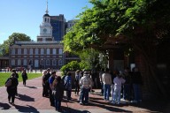National parks will remain 'generally' open during the shutdown, but Liberty Bell doors are closed