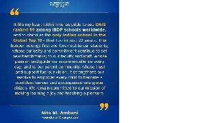 Dhirubhai Ambani International School Ranked 9th Globally in IBDP Results 2025