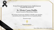 Esquela Efraín Canto Padilla