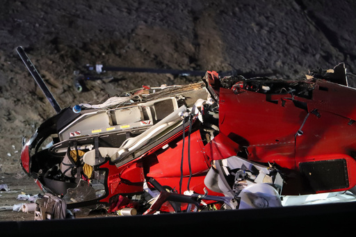 Medical helicopter crashes onto highway in Sacramento, critically injuring 3