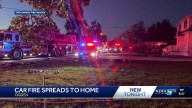 Ogden car fire spreads into home