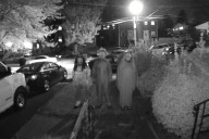 Terrifying Video Shows Trio in Halloween Costumes Trying to Break into Home