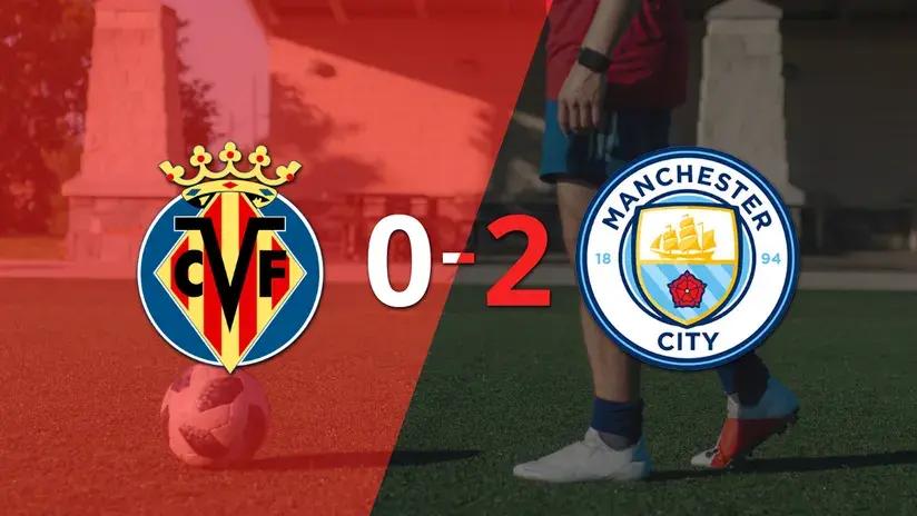 Champions League: Villarreal no pudo ante la contundencia de Manchester City y perdió por 2 a 0