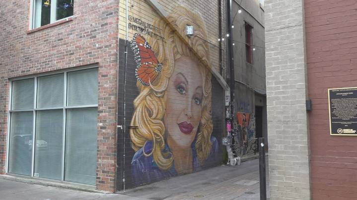 Vandals target Dolly Parton mural in Knoxville again