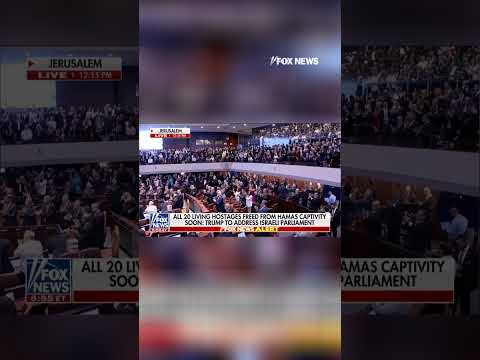 Trump gets STANDING OVATION at Israeli Knesset #foxnews #shorts #trump #israel #world