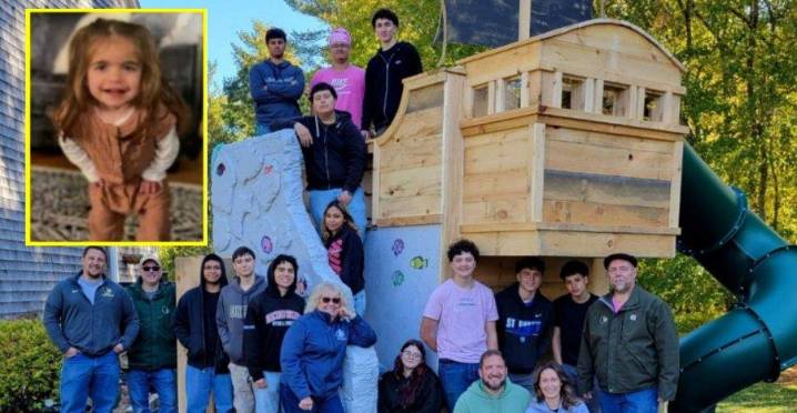 New Bedford students build playhouse to honor 3-year-old who passed away battling ultra