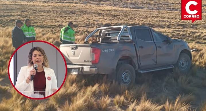 Ministra de la Mujer sufre accidente en Arequipa: Camioneta dio vuelta de campana