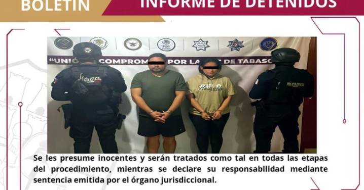 Capturan en Tabasco a jefe de plaza y operador financiero de La Barredora