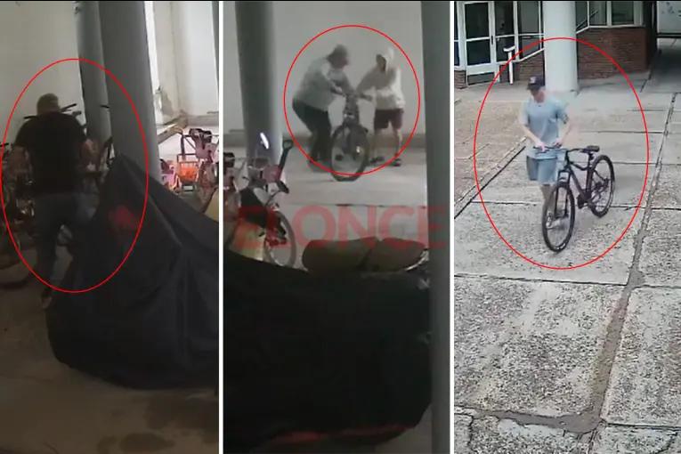Video: en una misma tarde, robaron tres bicicletas de un edificio céntrico de Paraná