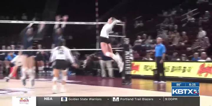 A&M’s Lednicky reaches Top-10 of kills all-time for Volleyball program