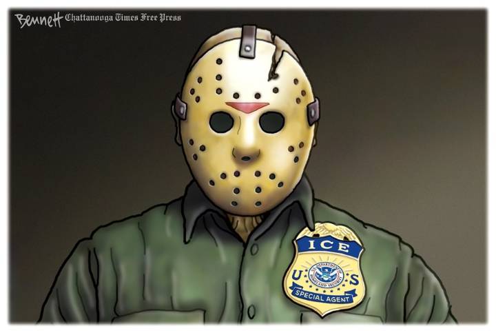 Cartoon: Masked menaces